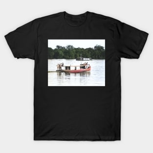 vintage colorized photo of amazon transport boat T-Shirt